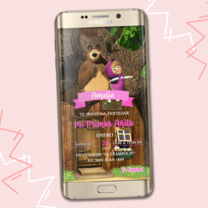Invitacion Digital de Masha y el Oso