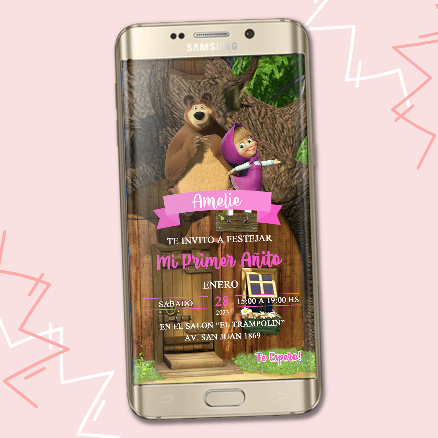 Invitacion Digital de Masha y el Oso