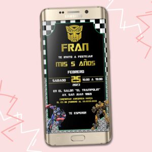 Invitacion Digital de Transformers