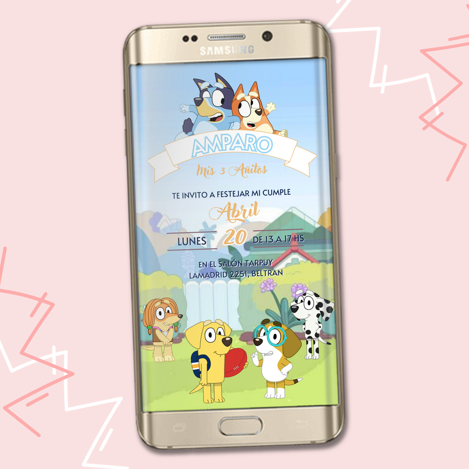 Invitacion Digital de Bluey