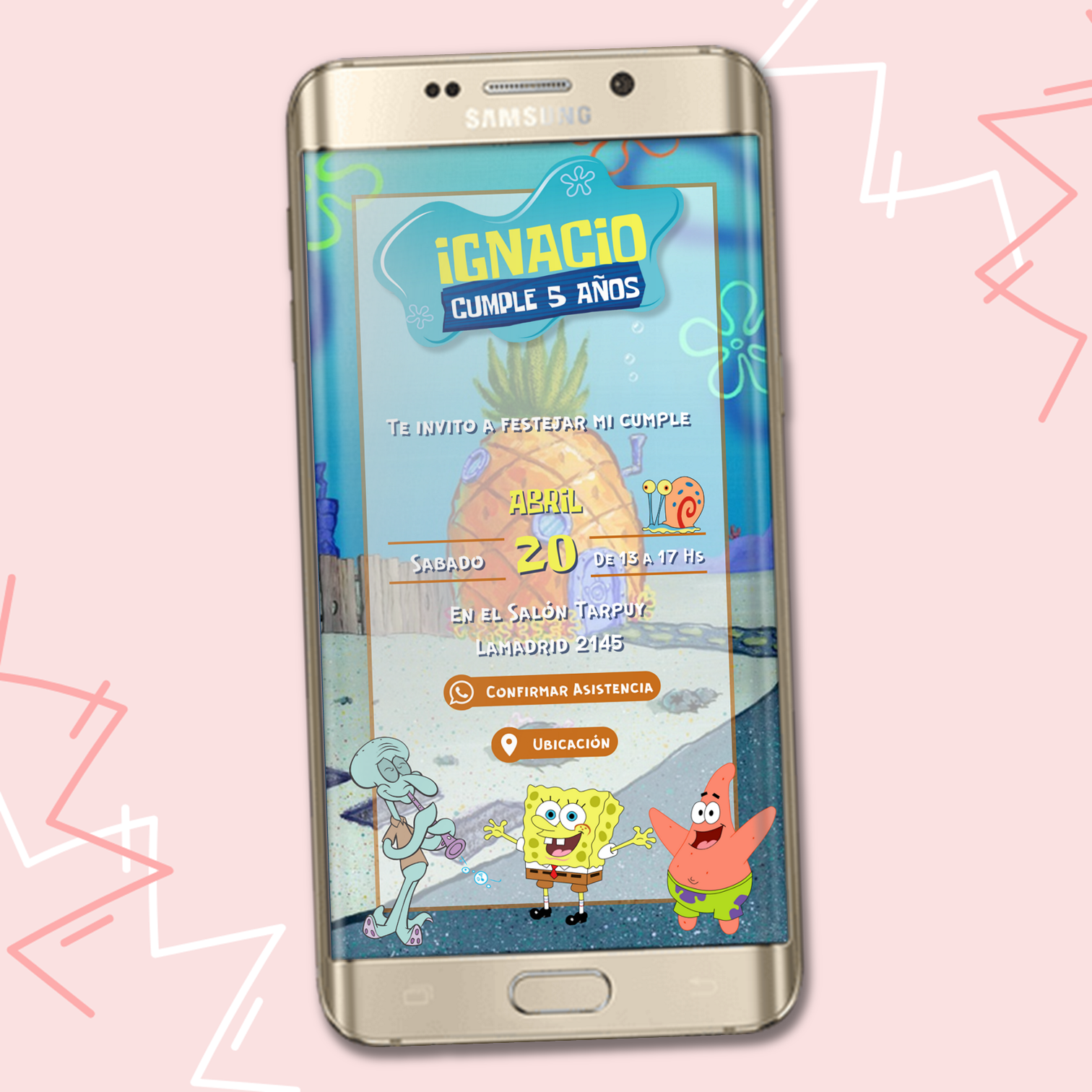 Invitacion Interactiva de Bob Esponja M1