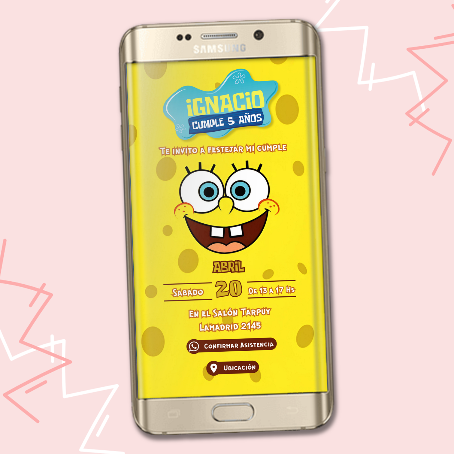 Invitacion Interactiva de Bob Esponja M2