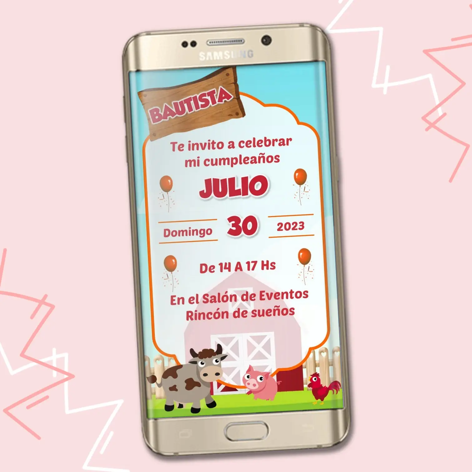 Video Invitacion de Animales de la Granja - Imagen 3