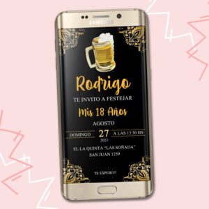 Invitacion Digital de 18 Años - Modelo 1