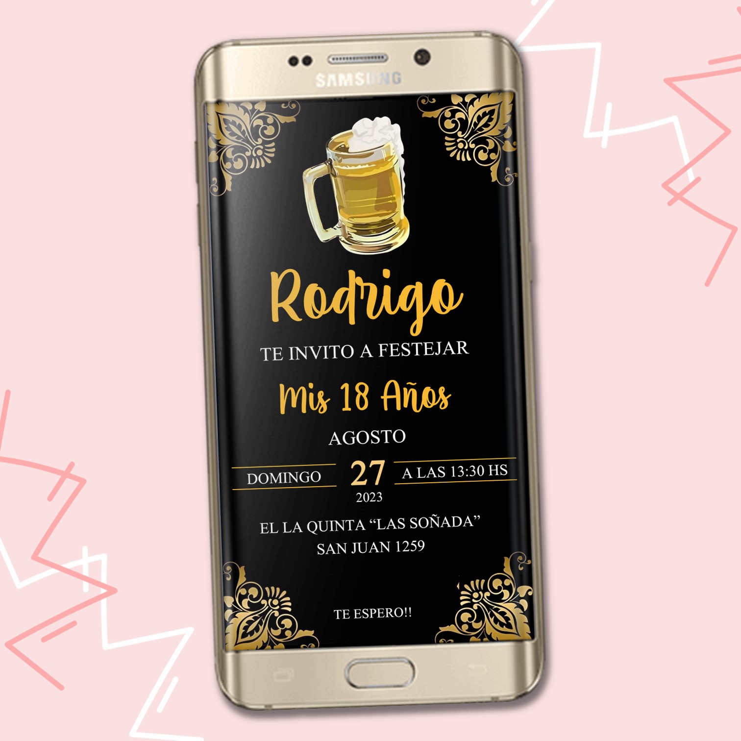 Invitacion Digital de 18 Años - Modelo 1