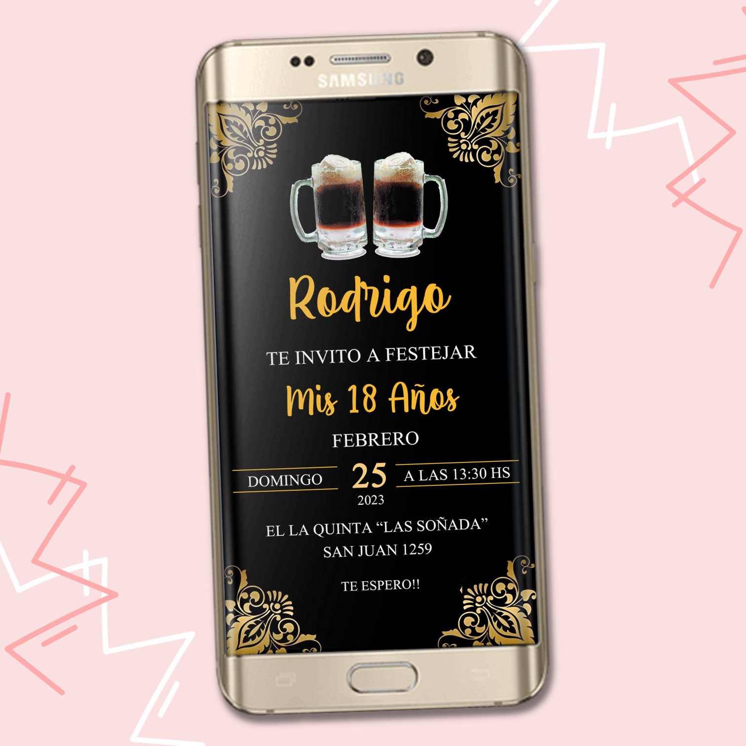 Invitacion Digital de 18 Años - Modelo 4