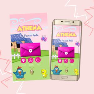 Invitacion 2 en 1 de La Gallina Pintadita