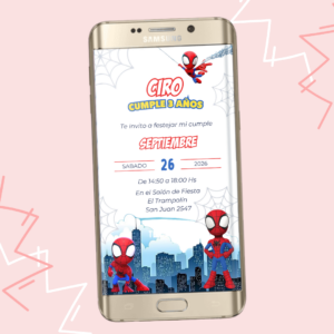 Invitacion Digital de Spidey